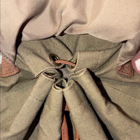 Canvas Backpack with Brown Accents - Picture 10 of 16